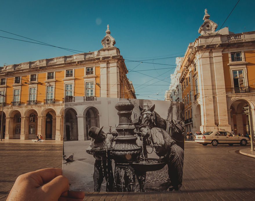 Фотография: Окно в прошлое: житель Баку комбинирует старые фото с современными видами №17 - BigPicture.ru