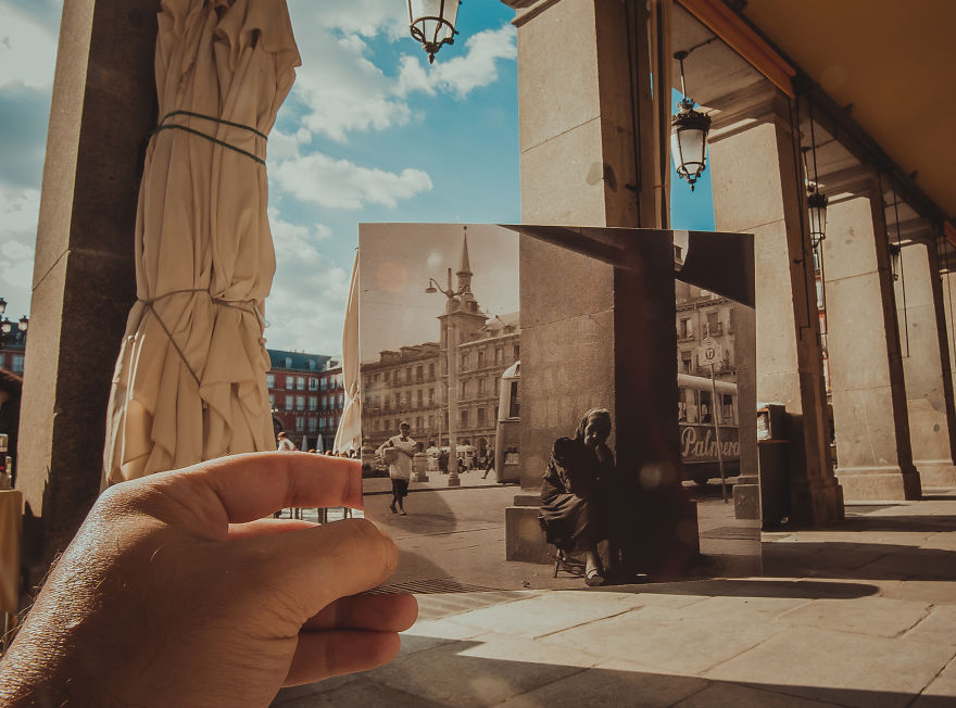 Фотография: Окно в прошлое: житель Баку комбинирует старые фото с современными видами №21 - BigPicture.ru