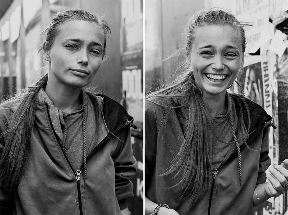 Фотография: Чудо поцелуя: фотограф снимает портреты до и после того, как целует незнакомцев №10 - BigPicture.ru