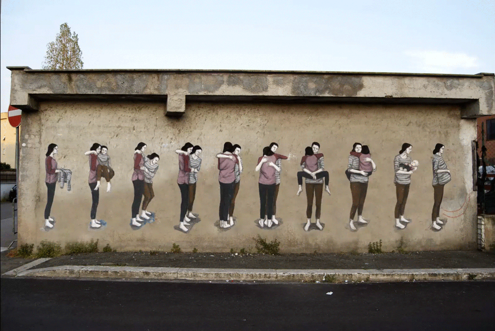 Сила в движении — испанский фотограф превращает уличное граффити в GIF