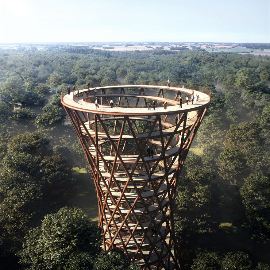Фотография: Гуляй — не хочу: в датском лесу появится спиральная башня для пеших прогулок №2 - BigPicture.ru