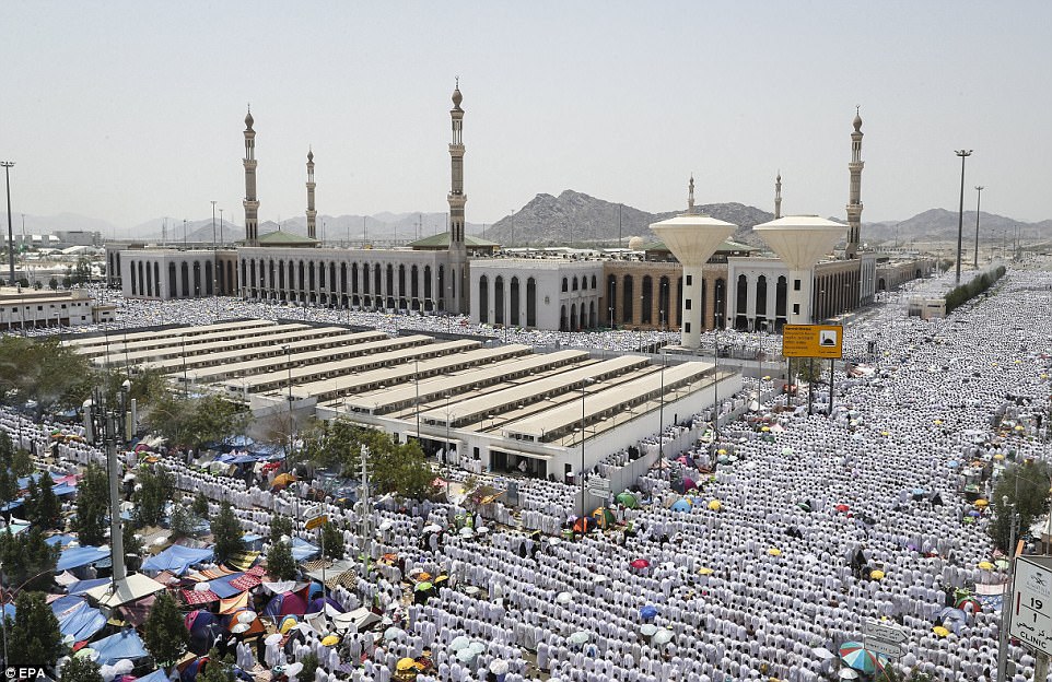 Фотография: Два миллиона мусульман собрались на горе Арафат для кульминации хаджа №5 - BigPicture.ru