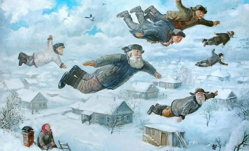 Фотография: Зимой особенно хочется летать... Уральский художник Леонид Баранов №1 - BigPicture.ru