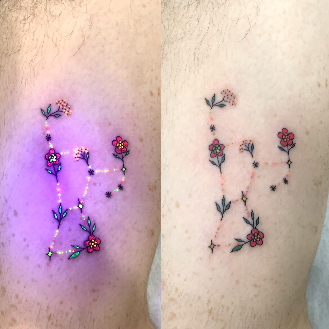 Фотография: «Гори, гори, моя звезда»: татуировки, которые меняются под ультрафиолетом №7 - BigPicture.ru