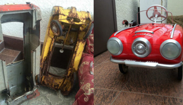 Москвич педальный: реставратор из Нальчика восстанавливает педальные детские машинки эпохи СССР