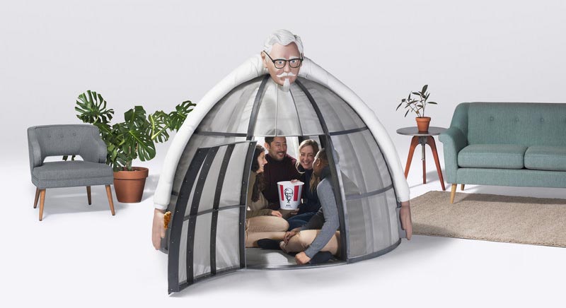 Фотография: Юрта за 10 тысяч долларов: KFC выпустили палатку, блокирующую интернет №1 - BigPicture.ru