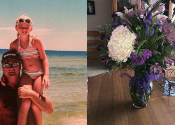 Американка получает цветы на день рождения от умершего пять лет назад отца