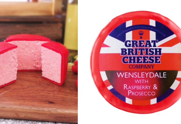 В Британии выпустили идеальный сыр: розовый, с малиной и игристым вином