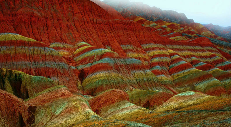 Фотография: Ландшафт Дэнксия — цветные горы Китая №1 - BigPicture.ru