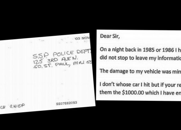 Когда совесть заела: американец прислал в полицию деньги за автомобиль, поцарапанный 30 лет назад