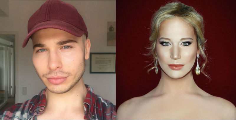 Фотография: Найди 10 отличий: британец с помощью макияжа превращается в знаменитостей №1 - BigPicture.ru