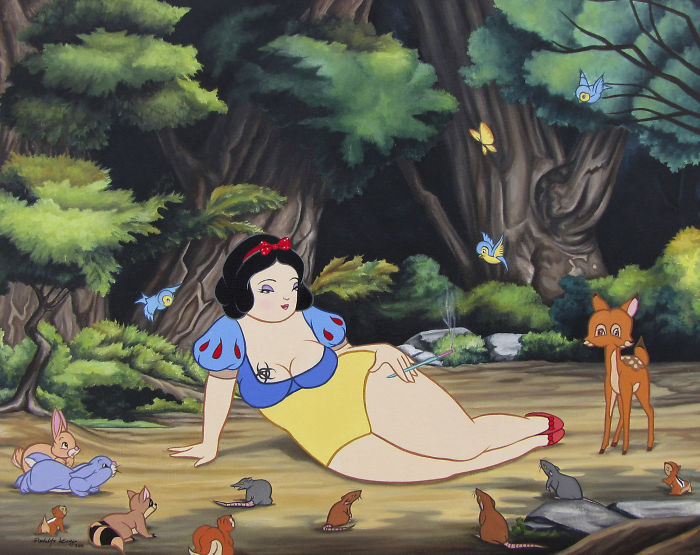Фотография: Провокационные иллюстрации персонажей Disney разрушат ваше детство №17 - BigPicture.ru