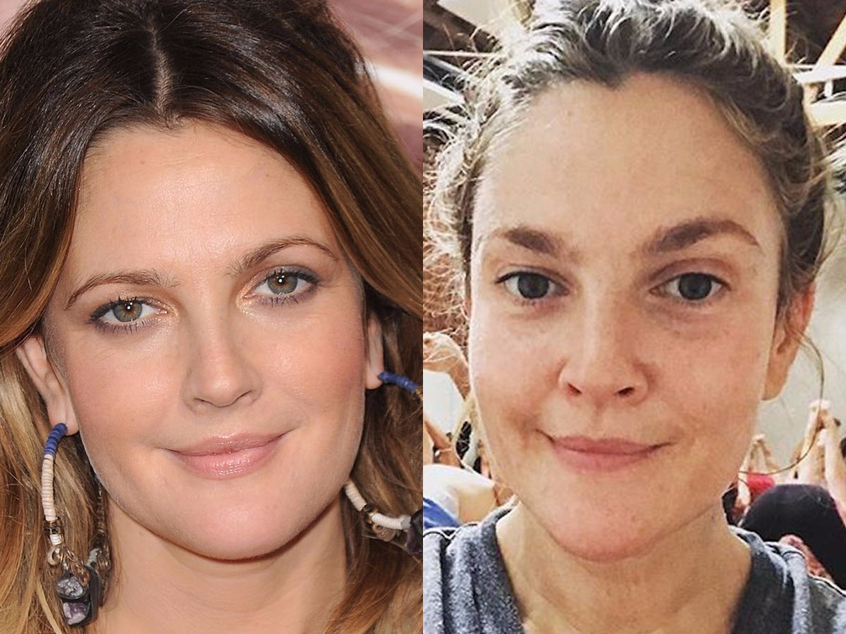 Звезды без макияжа фото до и после