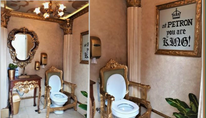 Фотография: Восседай как король: шикарный туалет на филиппинской заправке №1 - BigPicture.ru