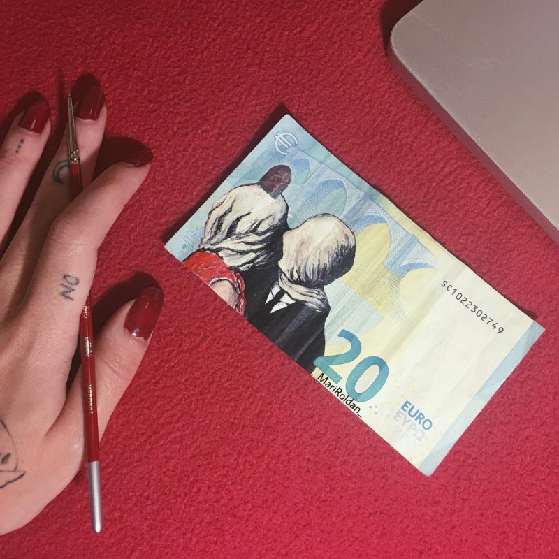 Фотография: Искусство дороже денег: испанка рисует шикарные картины на купюрах в 50 евро №5 - BigPicture.ru