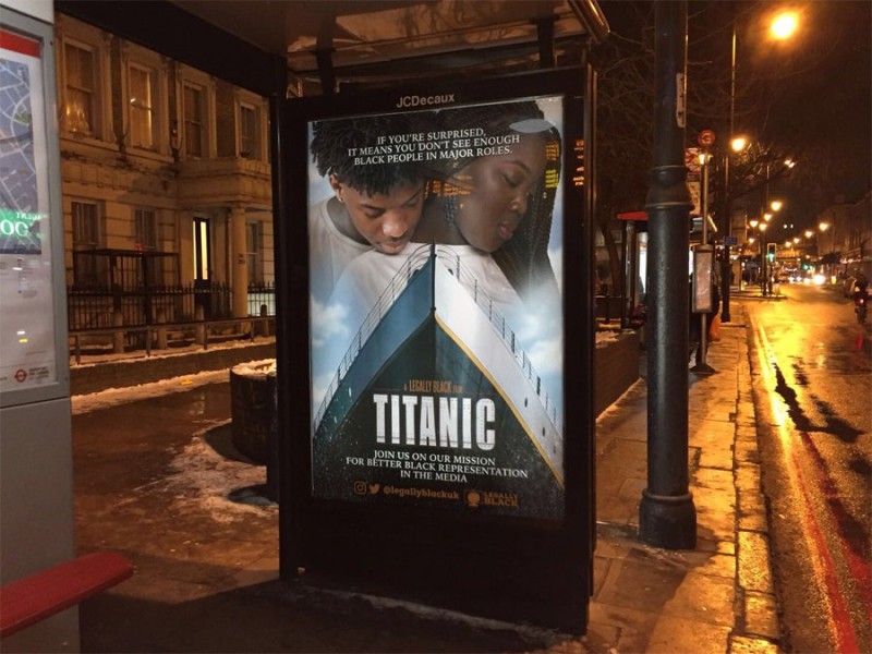 Фотография: На улицах Лондона появились постеры к известным фильмам, где белых актеров заменили темнокожими №4 - BigPicture.ru