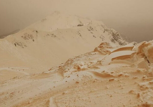 «Верблюды на подходе»: в Сочи горнолыжные склоны пожелтели от песка из Африки