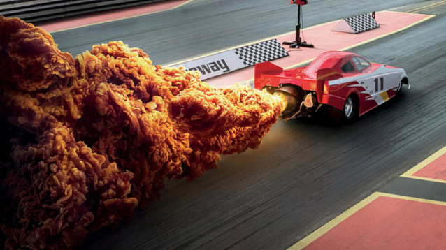 Фотография: Курица — огонь! KFC показала, как сильно острые стрипсы похожи на взрывы №2 - BigPicture.ru