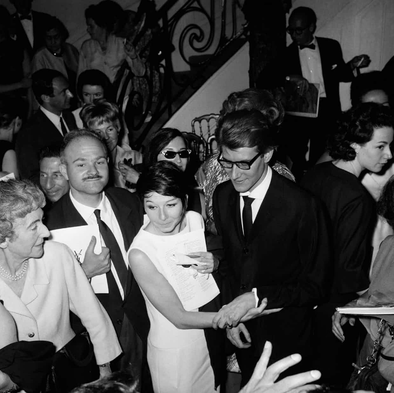 14 Yves Saint Laurent after a show in 1963