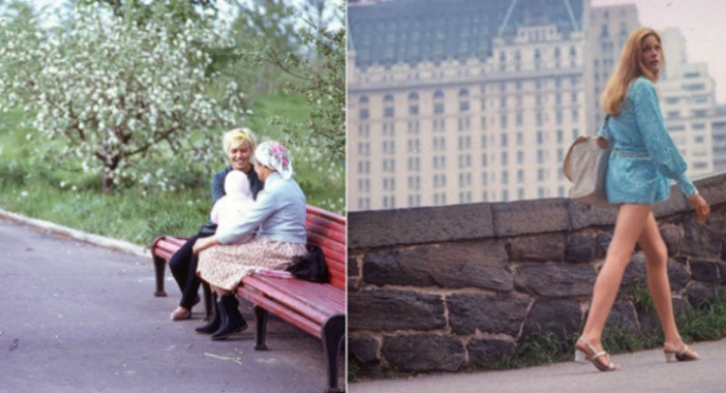 Фотография: Восток и Запад: цветные фотографии Москвы и Нью-Йорка в 1969 году №1 - BigPicture.ru