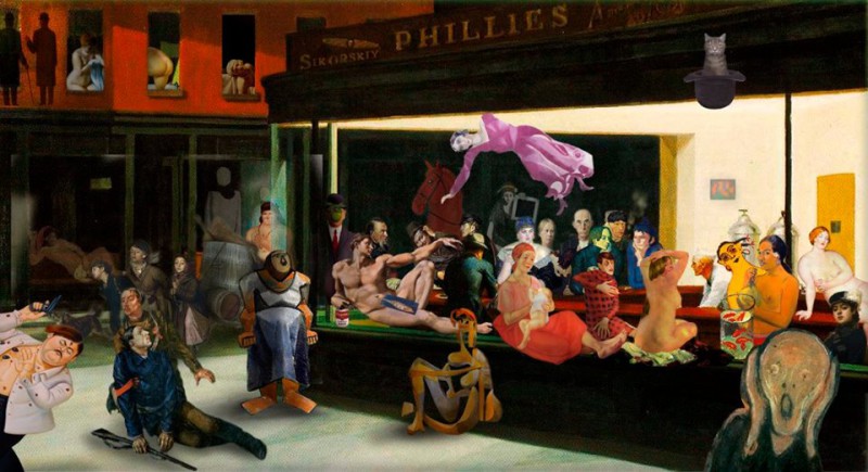 Фотография: Как герои картин Гогена, Мунка, Пикассо и Ван Гога оказались вместе ночью в баре №12 - BigPicture.ru