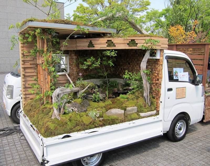крутые мобильные мини-сады в Японии