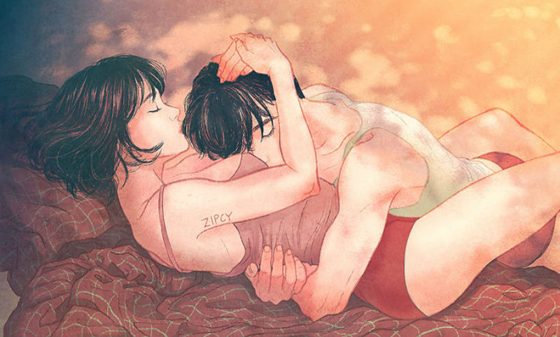 Фотография: Корейская художница рисует любовь и интимные моменты так, что становится даже неловко №1 - BigPicture.ru