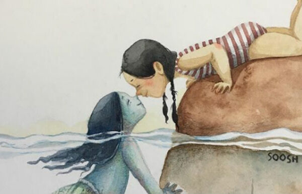 «Я мечтаю о хвостике, а ты — о ногах»: художница нарисовала трогательную историю дружбы девочки и русалки