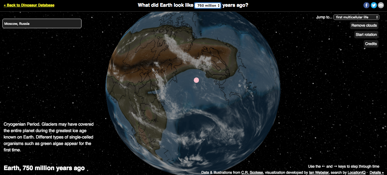 Фотография: Создана интерактивная карта, которая покажет, где находился ваш город 750 миллионов лет назад №2 - BigPicture.ru