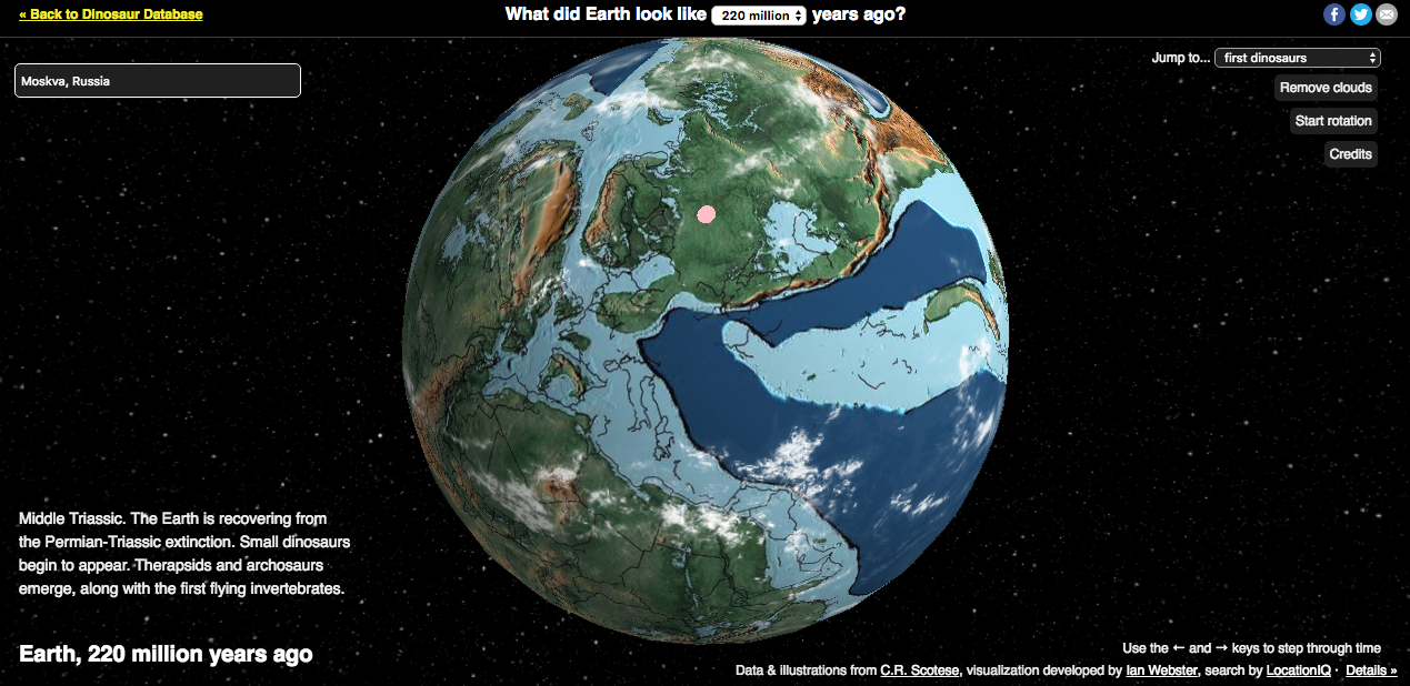Фотография: Создана интерактивная карта, которая покажет, где находился ваш город 750 миллионов лет назад №4 - BigPicture.ru