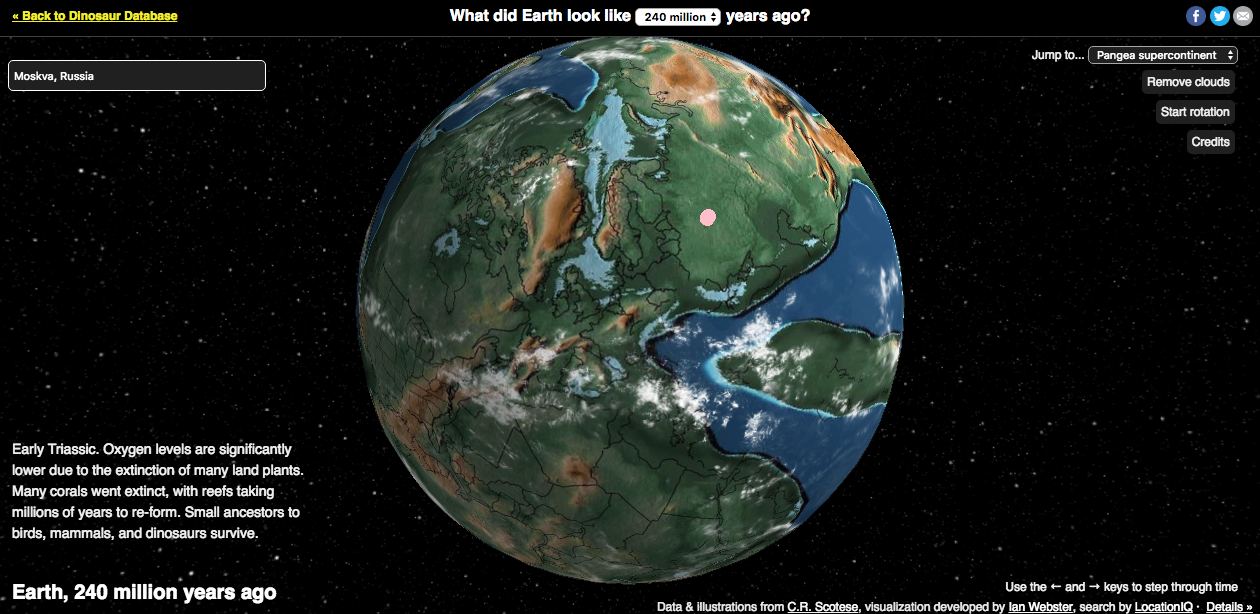 Фотография: Создана интерактивная карта, которая покажет, где находился ваш город 750 миллионов лет назад №3 - BigPicture.ru