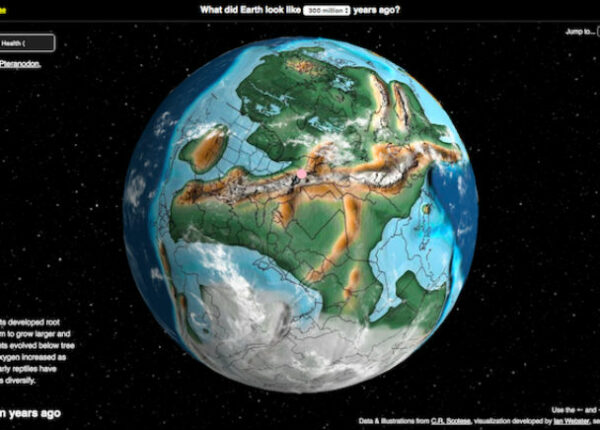 Создана интерактивная карта, которая покажет, где находился ваш город 750 миллионов лет назад