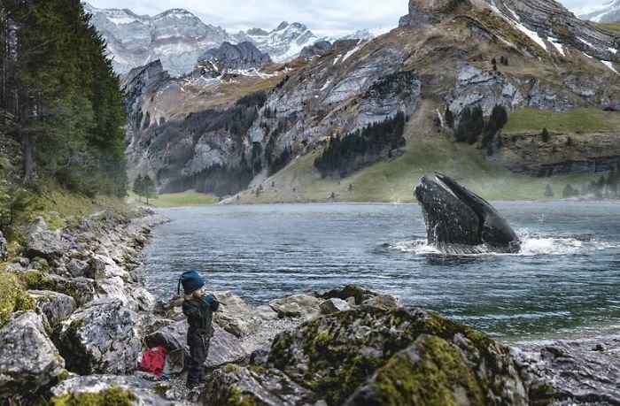 Швейцарец создал увлекательную фотокнигу о путешествиях своего сына. Фото