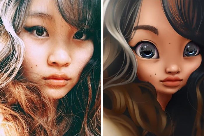 Фотография: Любительница Disney и Pixar превращает портреты обычных людей в мультяшки, и это невероятно! №2 - BigPicture.ru