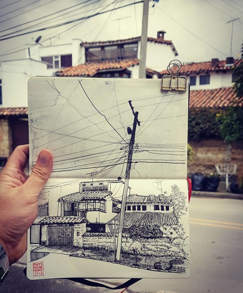 Фотография: Реальность, перенесенная на бумагу: невероятные скетчи архитектора из Колумбии №15 - BigPicture.ru