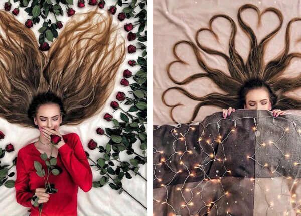 Современная Рапунцель из Голландии создает «картины» с помощью своих волос