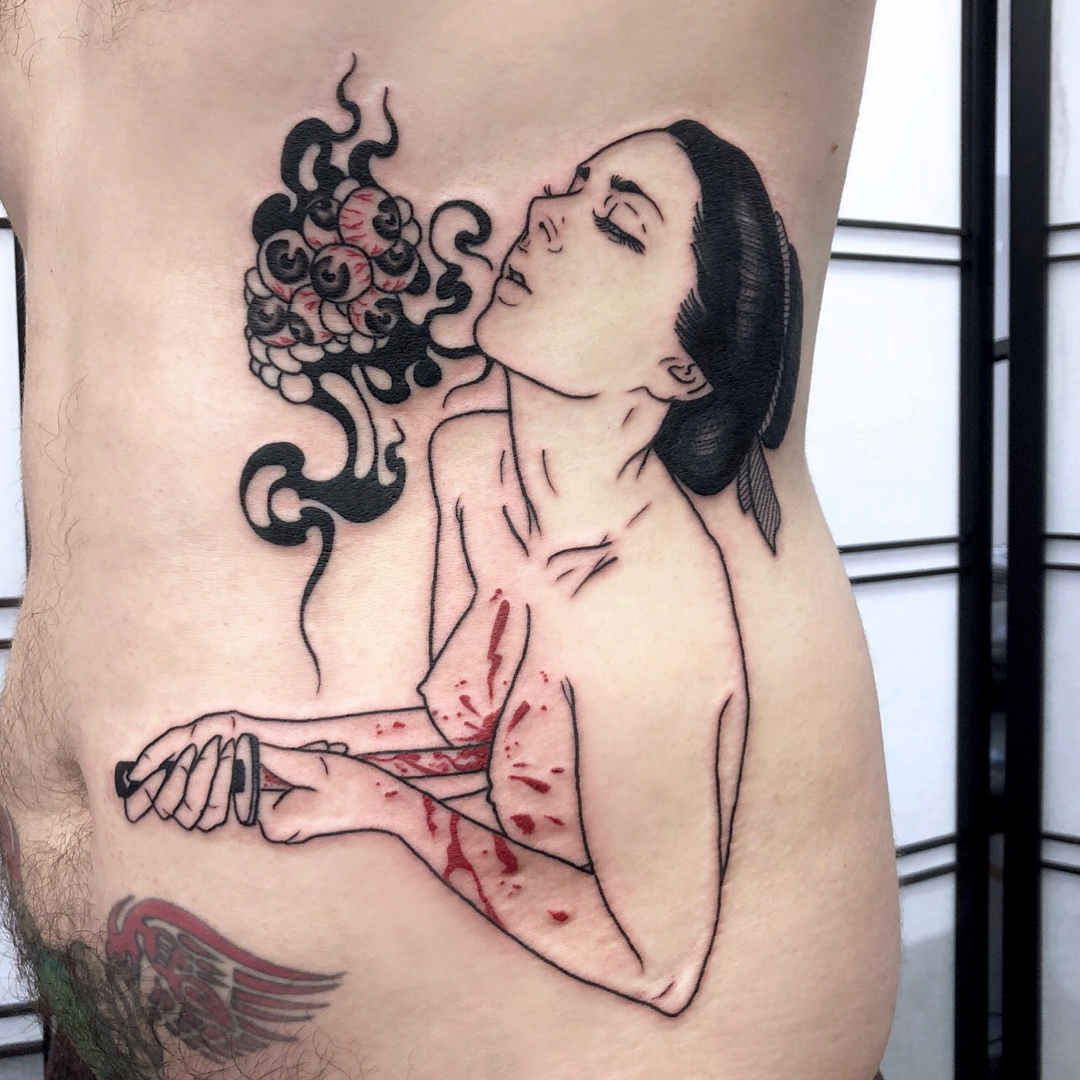 Фотография: Эротические и мрачные татуировки от французской художницы №10 - BigPicture.ru