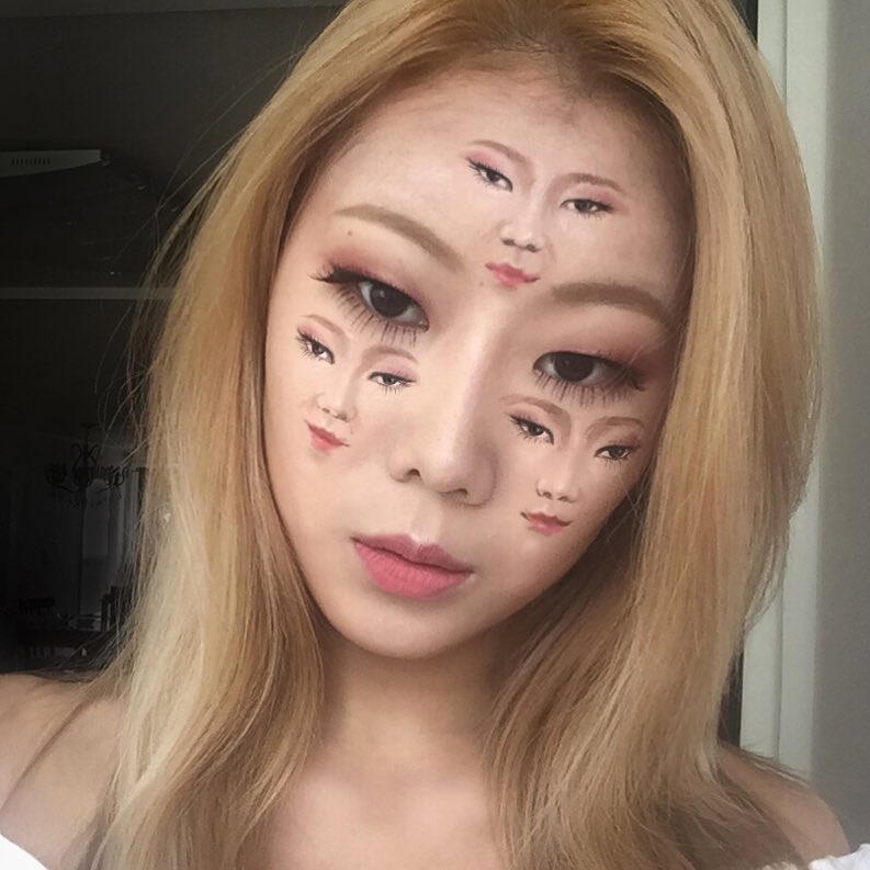 Фотография: Прекрасные химеры: визажист из Кореи взрывает мозг оптическими иллюзиями макияжа №5 - BigPicture.ru