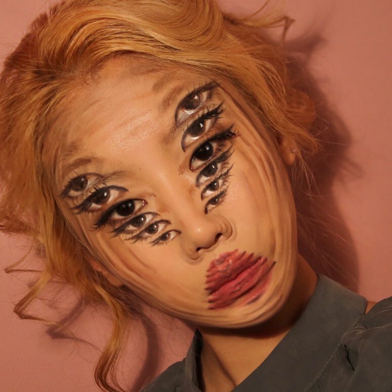Фотография: Прекрасные химеры: визажист из Кореи взрывает мозг оптическими иллюзиями макияжа №6 - BigPicture.ru