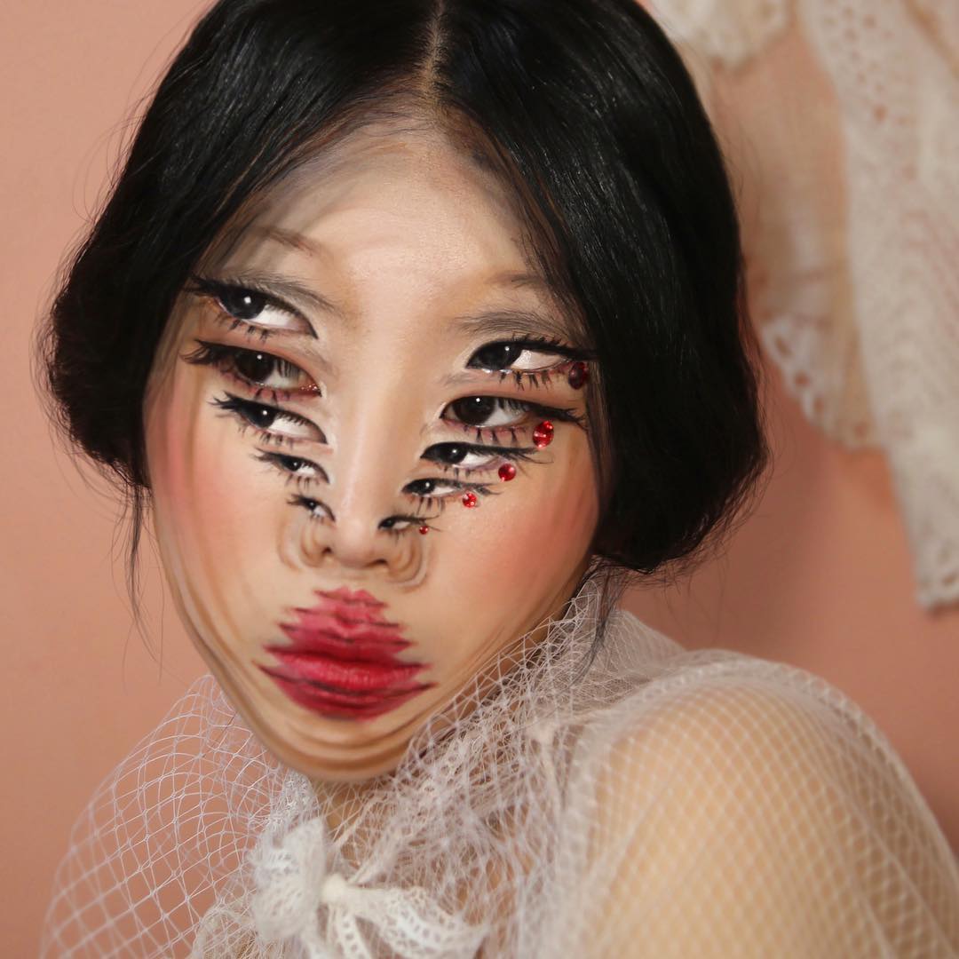 Фотография: Прекрасные химеры: визажист из Кореи взрывает мозг оптическими иллюзиями макияжа №34 - BigPicture.ru