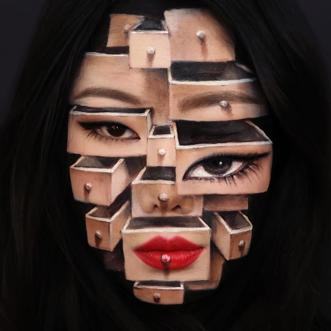 Фотография: Прекрасные химеры: визажист из Кореи взрывает мозг оптическими иллюзиями макияжа №52 - BigPicture.ru