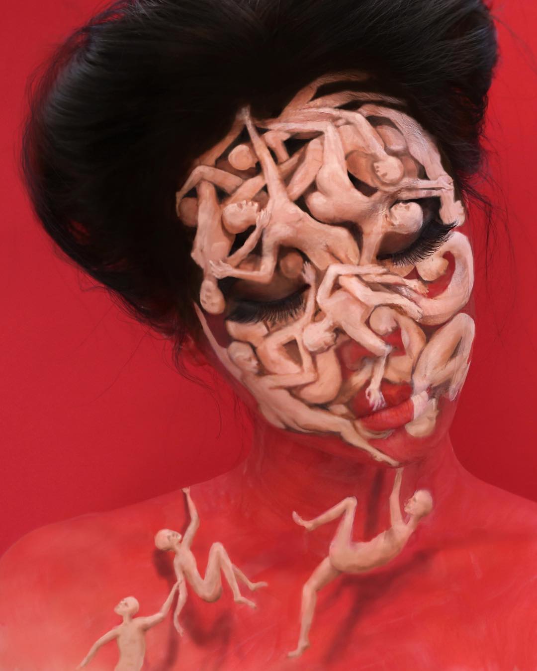 Фотография: Прекрасные химеры: визажист из Кореи взрывает мозг оптическими иллюзиями макияжа №63 - BigPicture.ru