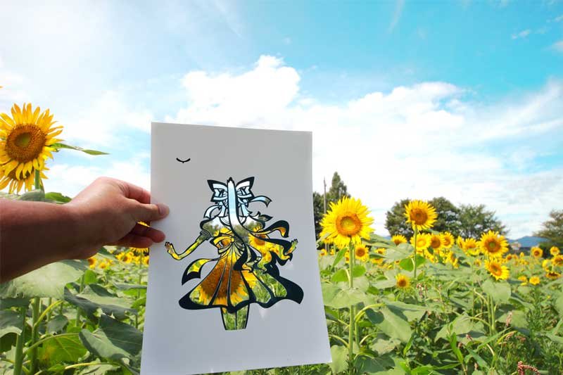 Фотография: Японская художница раскрашивает свои иллюстрации с помощью самой природы №2 - BigPicture.ru