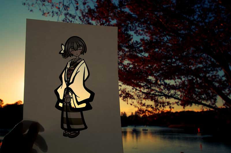 Фотография: Японская художница раскрашивает свои иллюстрации с помощью самой природы №3 - BigPicture.ru
