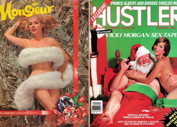 Новогодние ретрообложки мужских журналов: когда смешное встречается с сексуальным (и Сантой)