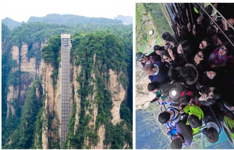 самый высокий в мире наружный лифт поднимает пассажиров на 326 метров над землей