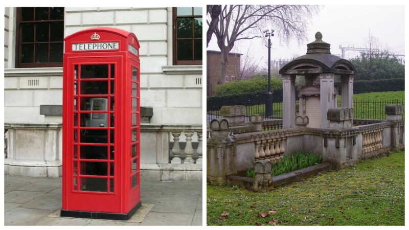 Фотография: Задушевный разговор: знаменитая красная телефонная будка скопирована с надгробия №1 - BigPicture.ru