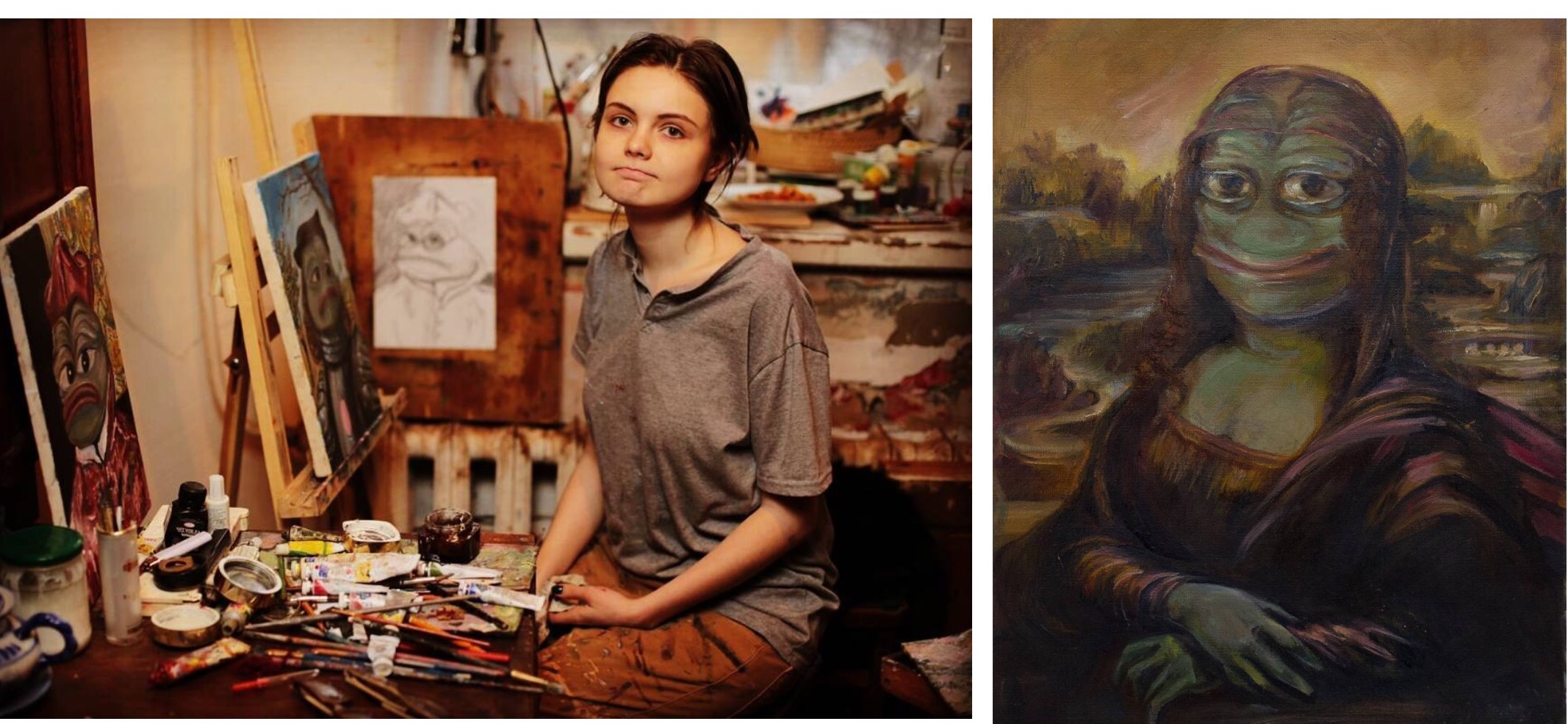 Фотография: Пепеланджело: художница из Питера создает копии мировых шедевров с интернет-мемом №6 - BigPicture.ru