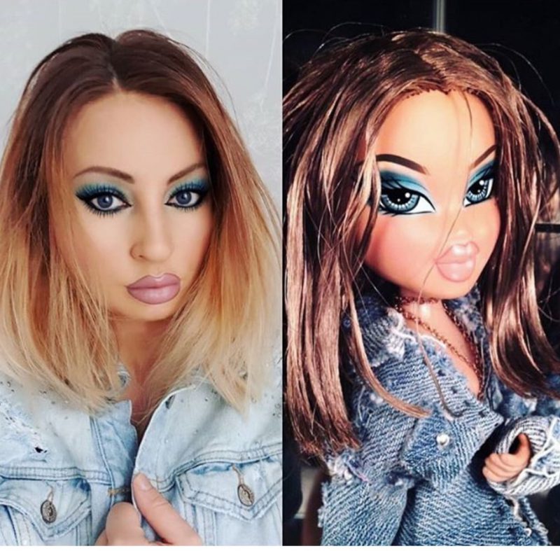 Фотография: Кукольное личико: пользователи соцсетей делают макияж, как у кукол Bratz №9 - BigPicture.ru