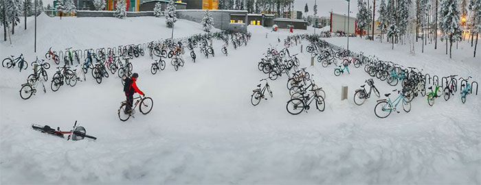 Фотография: Антифриз в крови: финские дети ездят в школу на велосипедах при температуре - 17C №5 - BigPicture.ru